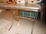 1950's Formica Top/Chrome Frame,Kitchen Table 1 Leaf.No chairs.