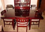 Deco style dining table with 6 chairs