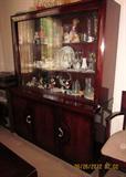 Deco style china cabinet, sliding glass doors and bottom storage