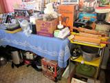 Lots of new-in-box vintage kitchenware and small appliances