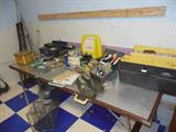 Fishing Poles. Fishing Tackle Boxes,Musky Lures,Nets