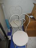 2 White Wrought Iron Ice Cream Parlor Chairs GOOD CONDITION!