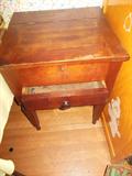 Mid 1800's Flip Top Storage,with Drawer Occasional Table