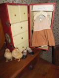 Various Doll Trunks with Hand Made Clothes