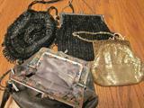 Vintage purses - beaded, mesh, leather