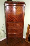 Antique French marble top secretary - Mid 1800's. (secretarie abattant)