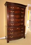 Heritage mahogany high-boy chest