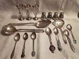 Sterling Silver cups, salt & pepper shakers, serving spoons, etc.