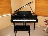 Falcone Black Baby Grand Piano/Bench