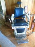 Vintage Barber Chair with Rare Neck Rest