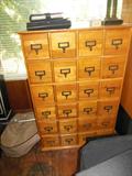Solid Oak Media Cabinet. FILLED with CD's