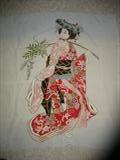 Hand Painted one of many Silk Scarves.
