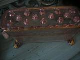 Deco "rare" two piece pink depression flower frog.