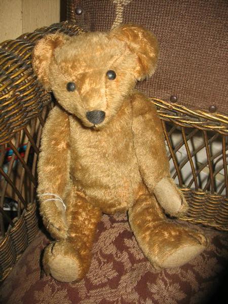 1920's Mohair Stuffed with straw teddy bear,needs good home :)