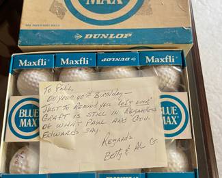 Golf balls gifted from Al & Tipper Gore. 