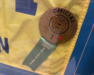 Official 1980 Baltusrol #1 pin flag with cert. 
