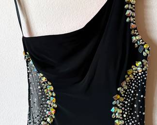 Betsy & Adam One Shoulder Beaded Formal Gown, Size 8
Lot #: 11