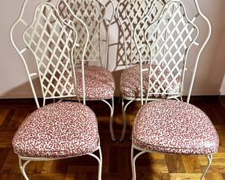 Set 4 Wrought Iron Chairs With Vinyl Seats
Lot #: 42