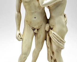 Alabaster Reproduction Sculpture Of Antonio Canova's Venus & Adonis On Marble Base Purchased For $55 Euros
Lot #: 123