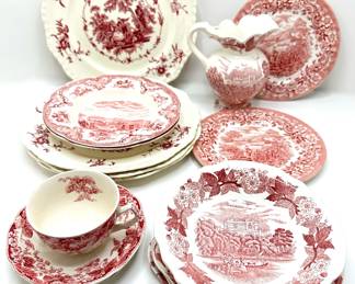 Mixed Vintage Transfer Ware China By Johnson Bros, Masons & More (15 Pieces)
Lot #: 89