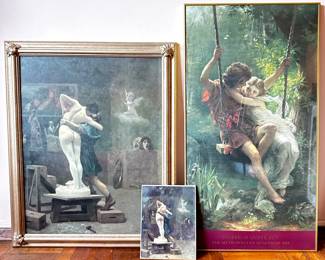Metropolitan Museum Of Art Pierre Auguste Cot Poster & 2 Jean Leon's Pygmalion & Galatea Reproductions
Lot #: 40