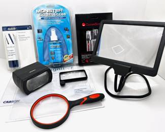 4 Magnifying Glasses, 2 Magnifying Sheets & 3 New Screen Cleaning Kits
Lot #: 150