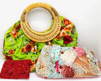 2 New Sequin Bags By Jaesyn Burke & HnH & Sequin Pouch
Lot #: 27