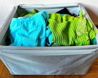 Over 30 New Women's Tops, Mostly With Tags In Reisensthel Canvas Storage Bin
Lot #: 12