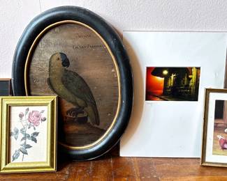 Oval Translucent Parrot Print & 4 Framed Photographs & Prints
Lot #: 108
