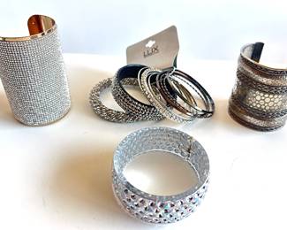 Set 10 New Bangle Bracelets By Lux & 3 New Large Cuff Bracelets
Lot #: 74