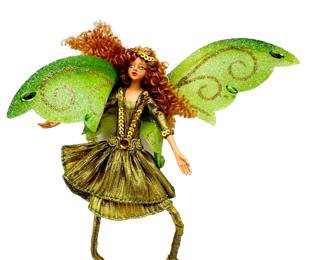 Fairy Ornament, Ballerina Bunny & Cow, Wood Bird Wall Hanging & Folk Art Bird Garland
Lot #: 169