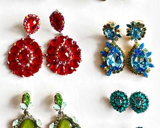 7 Pairs New Clip-on Rhinestone Earrings By Frangos & More
Lot #: 76