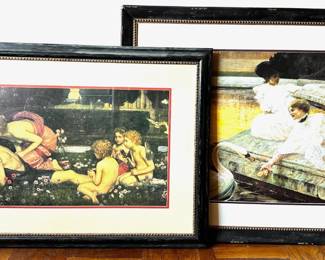 Joseph Marius Avy's The Swans & Arthur Wardle's A Fairytale Reproductions In Wood Frames
Lot #: 38
