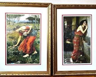 John William Waterhouses Narcissus & Thisbe Reproductions In Ornate Gold Wood Frames
Lot #: 39