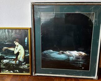 John William Waterhouses A Mermaid & Paul Delaroches Ophelia Reproductions In Wood Frames
Lot #: 87