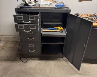 Cole-Steel File Cabinet and Tools