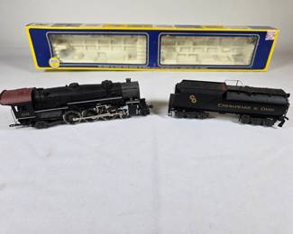 A.H.M. HO Scale Locomotive & Tender Car
