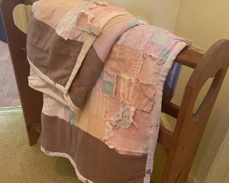 Vintage quilt and stand