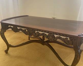 Beautiful carved wood side table