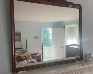 Cherry wood mirror