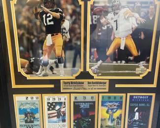 Pittsburgh Steelers Super Bowl tickets framed 