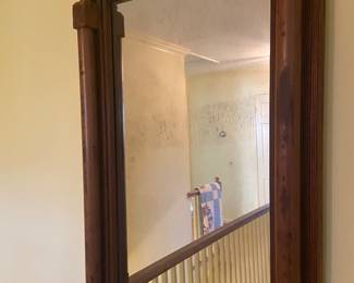 Wood hallway mirror