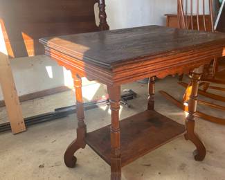 Wood side table