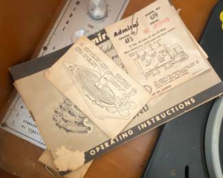 Record player paperwork 