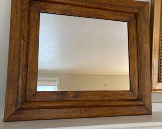 Antique Wood Framed Mirror 
