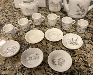 Antique Toy Tea Set, Animal Thyme 