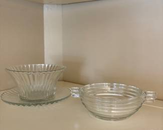Manhattan Glass Handled Relish Bowl 