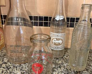 Vintage  Milk Jugs & Soda Pop Glass