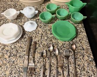 Antique Children's Tea Set Pieces 