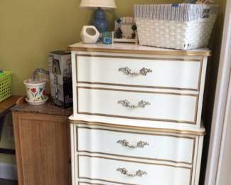 Vtg. Dresser, cabinet w/stone top
